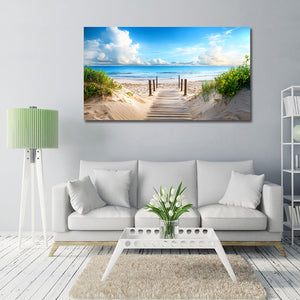 Framed 1 Panel - Beach in Summer