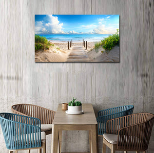 Framed 1 Panel - Beach in Summer