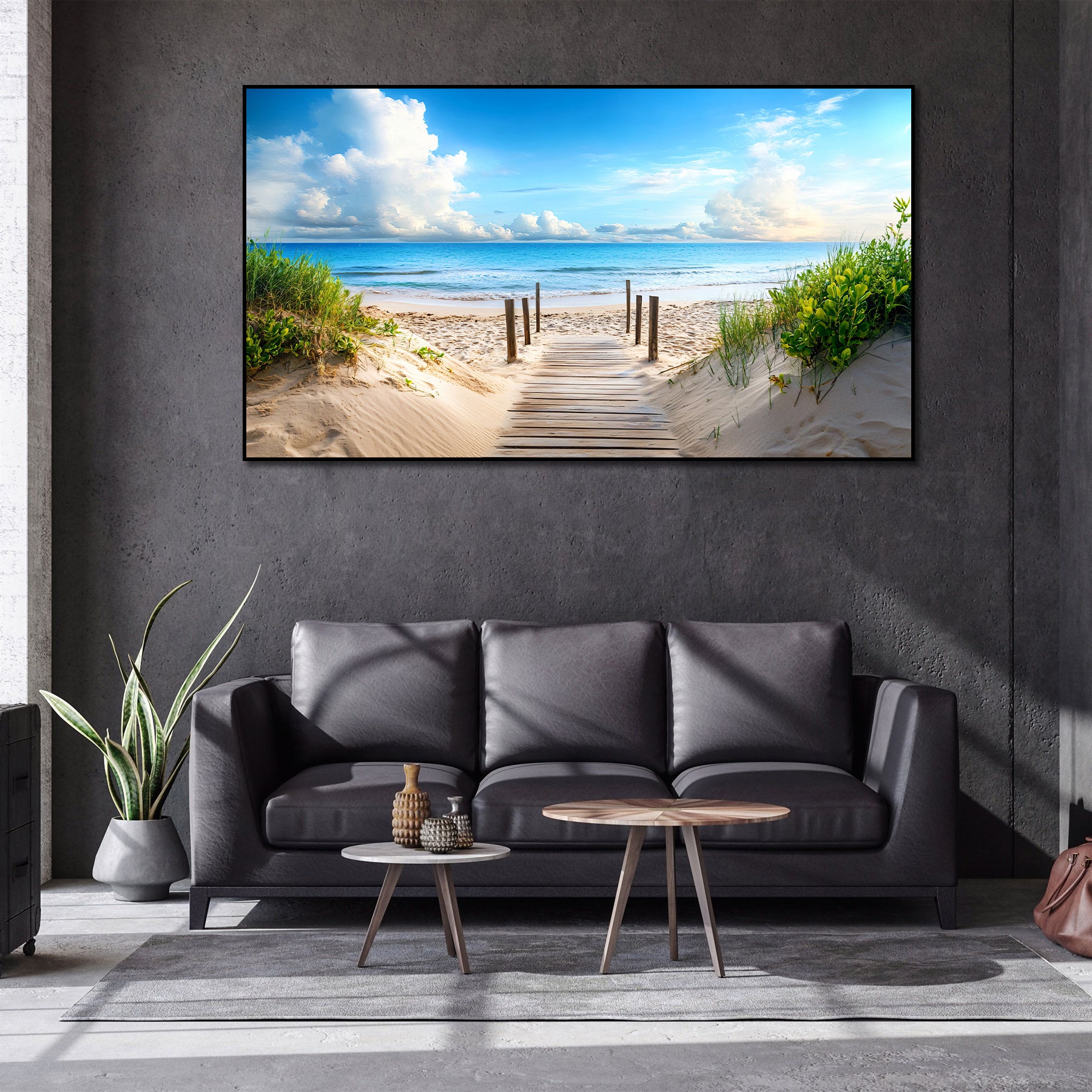 Framed 1 Panel - Beach in Summer