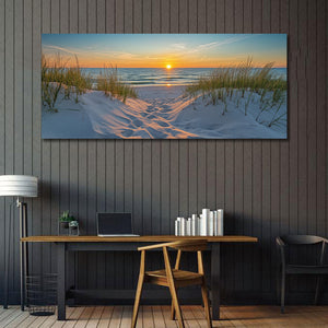 Framed 1 Panel - Sunset on a stunning beach