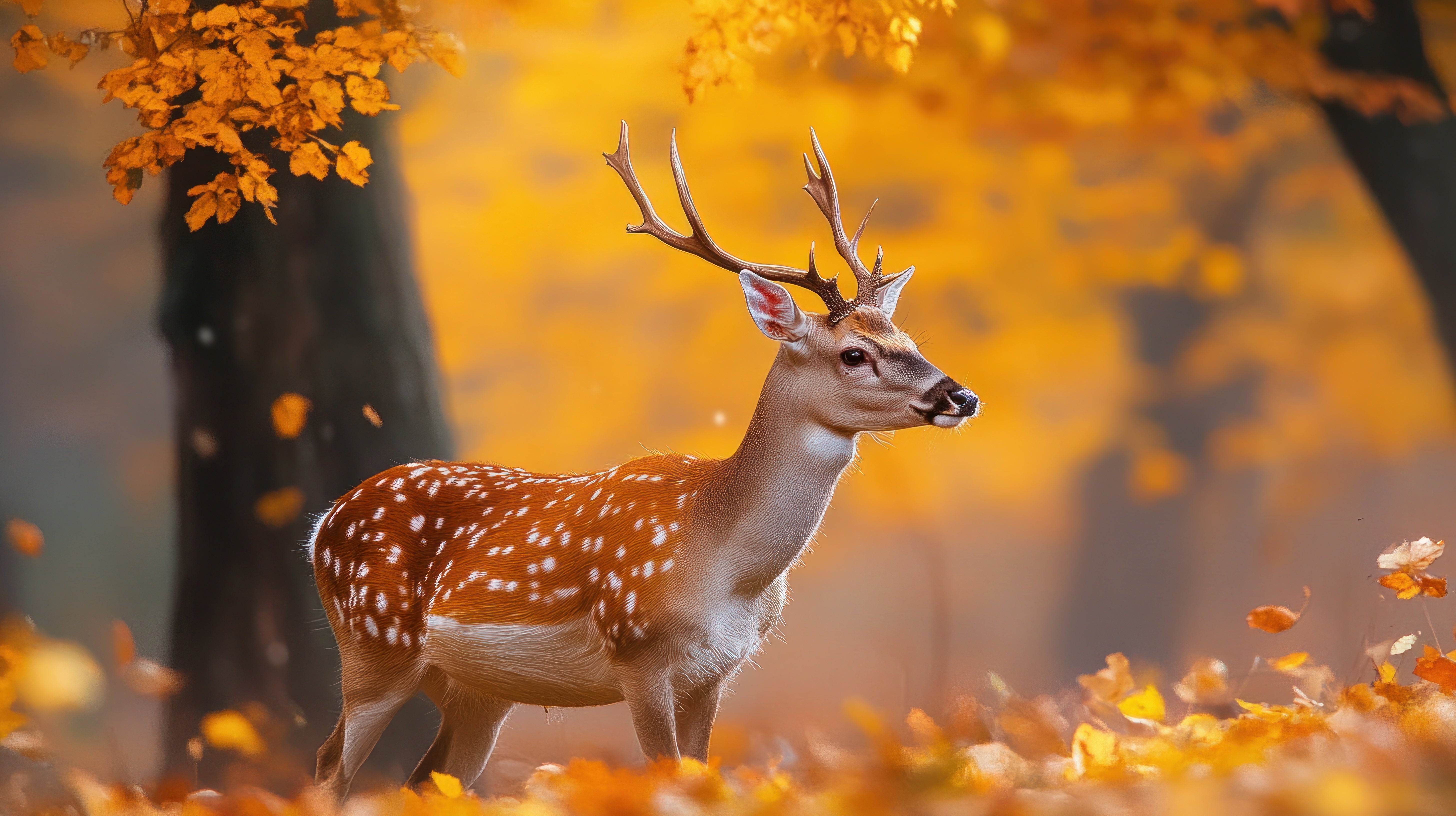 Framed 1 Panel - Sika Deer in Autumn