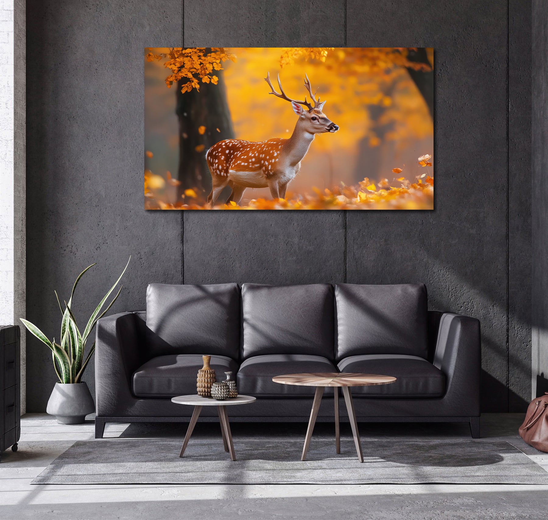 Framed 1 Panel - Sika Deer in Autumn