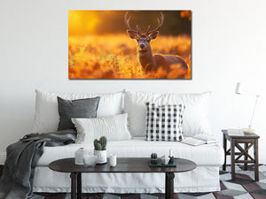 Framed 1 Panel - Stag in the sunlight