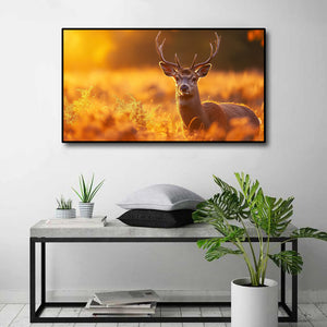 Framed 1 Panel - Stag in the sunlight