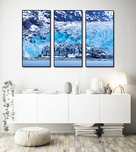 Framed 3 Panels - World Natural Heritage - Alaska Glacier Bay