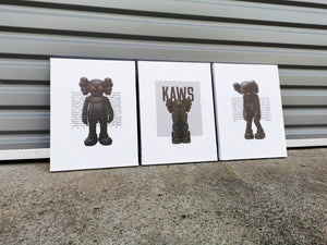 Framed 3 Panels - Kaws