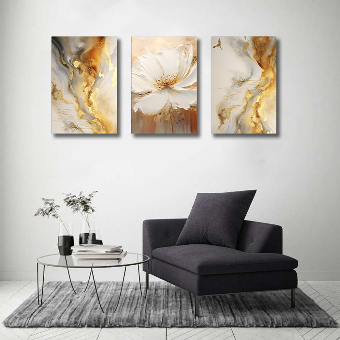 Framed 3 Panels - Floral