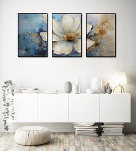 Framed 3 Panels - Floral