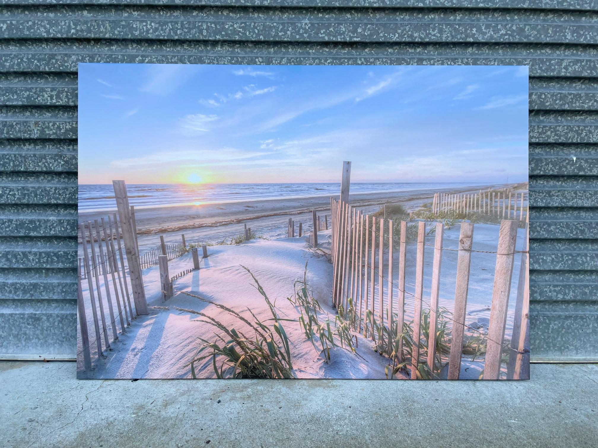 Framed 1 Panel - Finished Products - Outer Banks Beach at Sunrise from the Sand Dunes