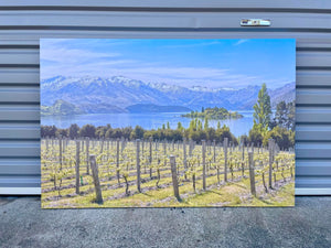 Framed 1 Panel - Finished Products - Vineyard on The Lake - New Zealand