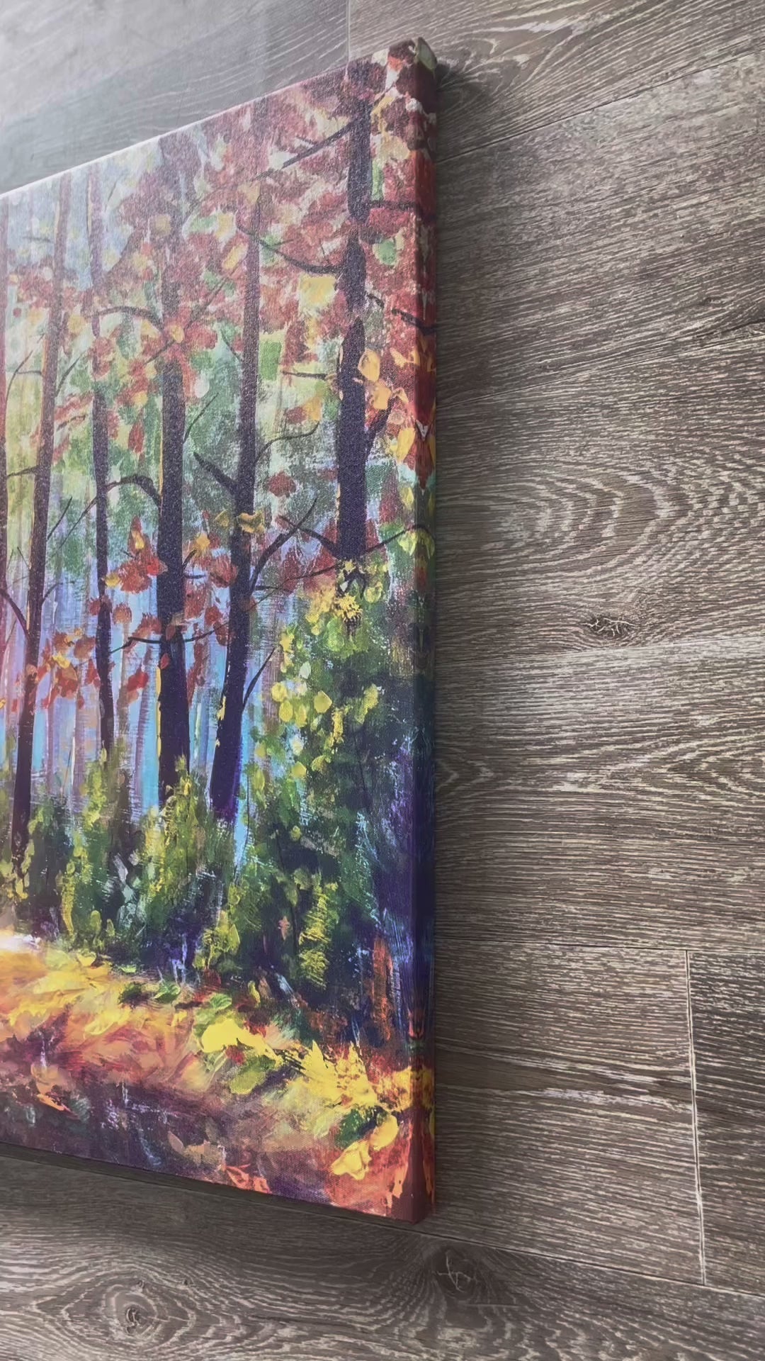 Framed 1 Panel - Autumn Forest in Morning Sunlight