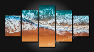 Framed 5 Panels - NZ Seascape