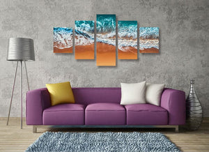 Framed 5 Panels - NZ Seascape