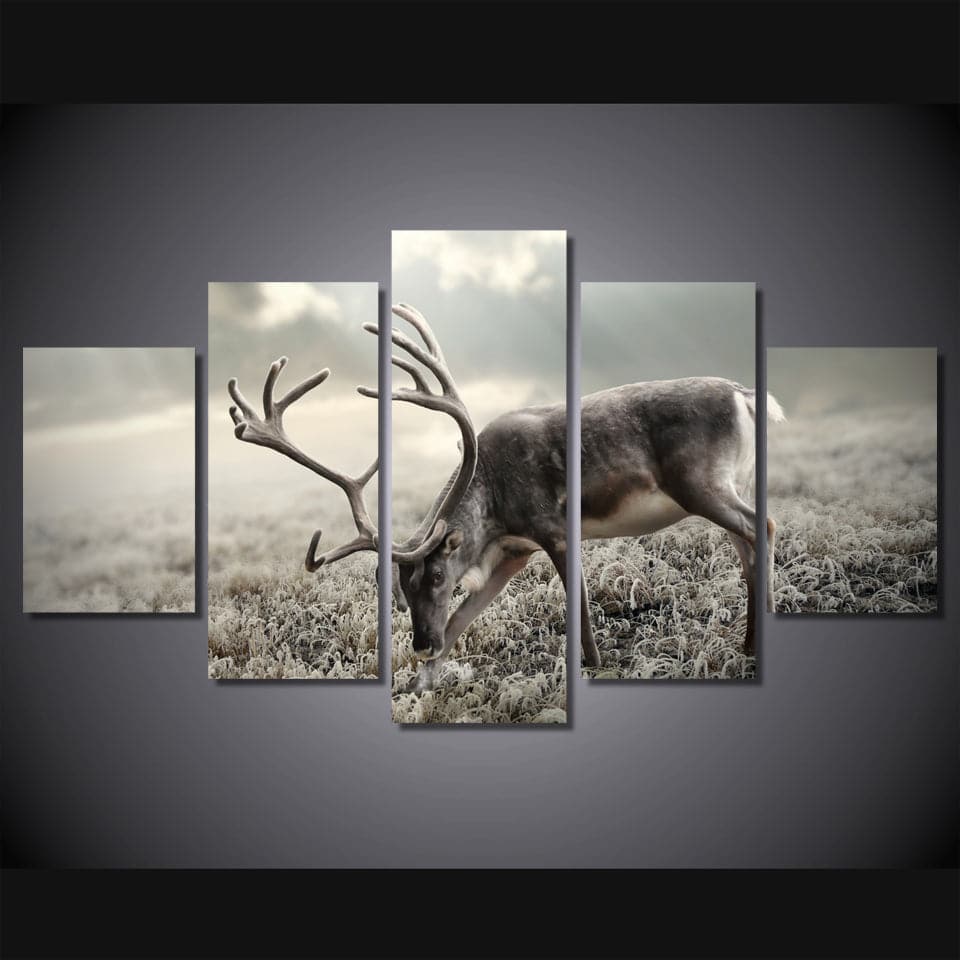 Framed 5 Panels - Deer