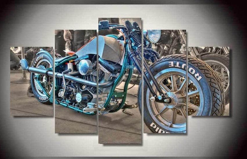 Framed 5 Panels - Harley Davidson