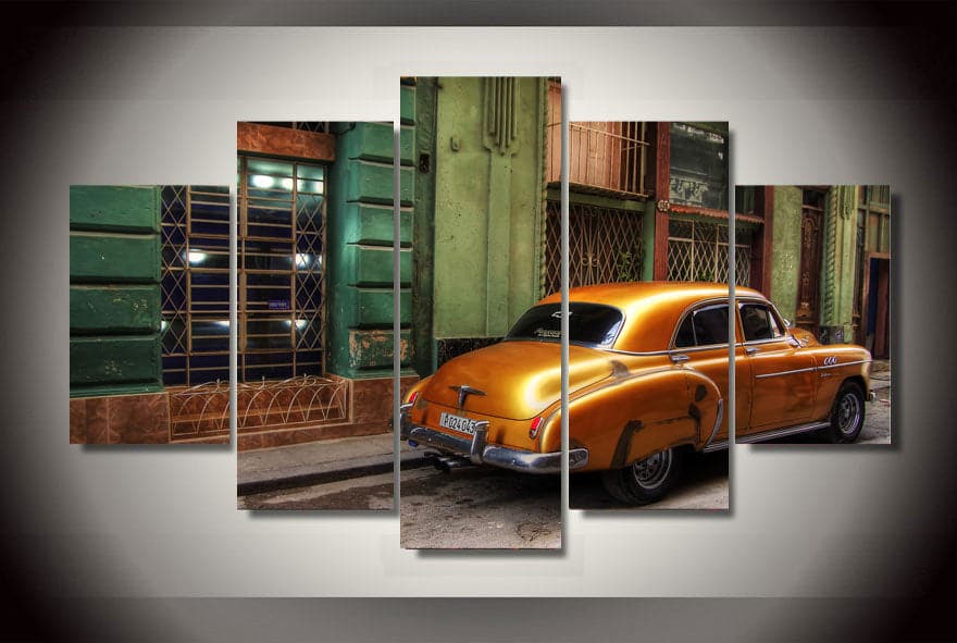 Framed 5 Panels - Classic Car