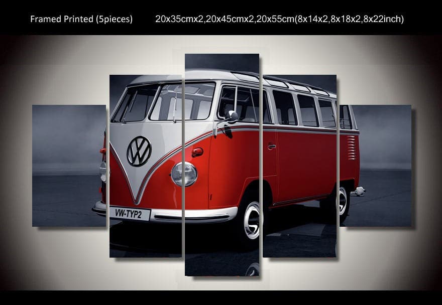 Framed 5 Panels - Volkswagen Kombi