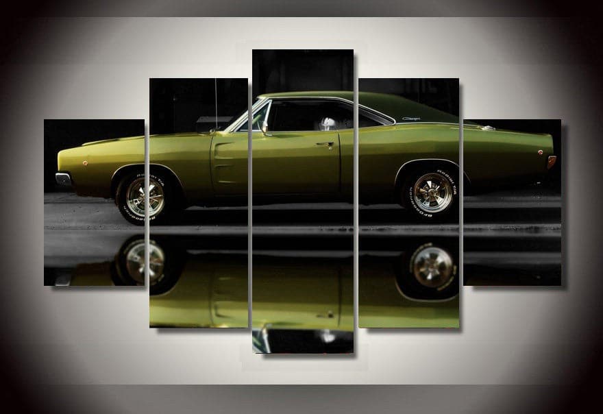 Framed 5 Panels - Classic Car