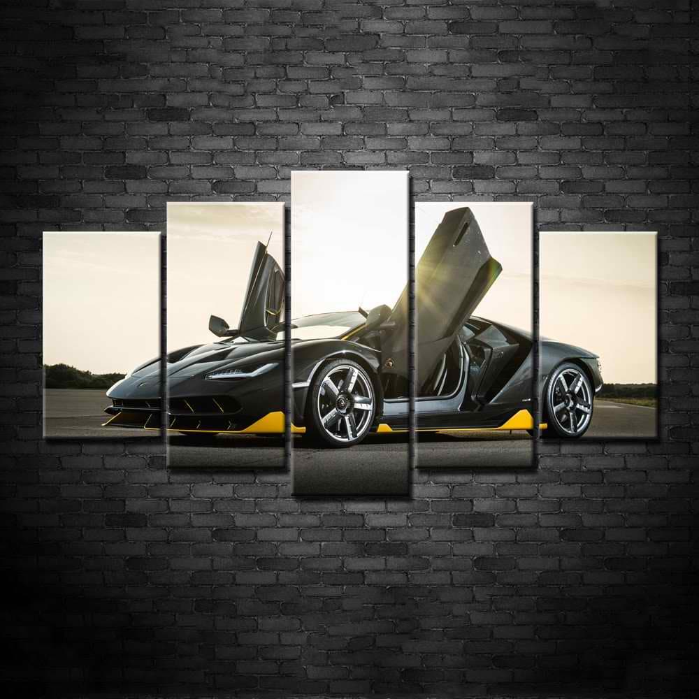 Framed 5 Panels - Lamborghini