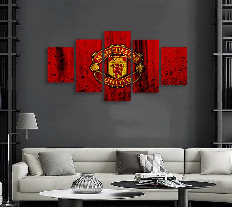 Framed 5 Panels - Manchester United Football Club