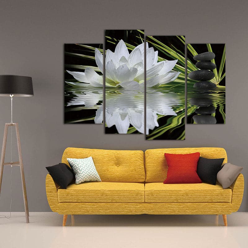 Framed 4 Panels - Flower