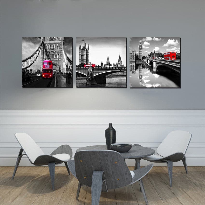 Framed 3 Panels - London City