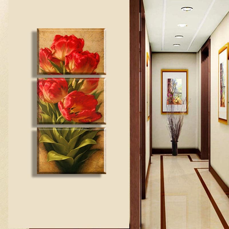 Framed 3 Panels - Flower