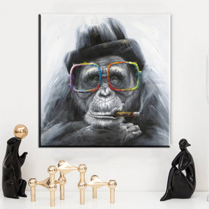 Framed 1 Panel - Smoking Orangutan