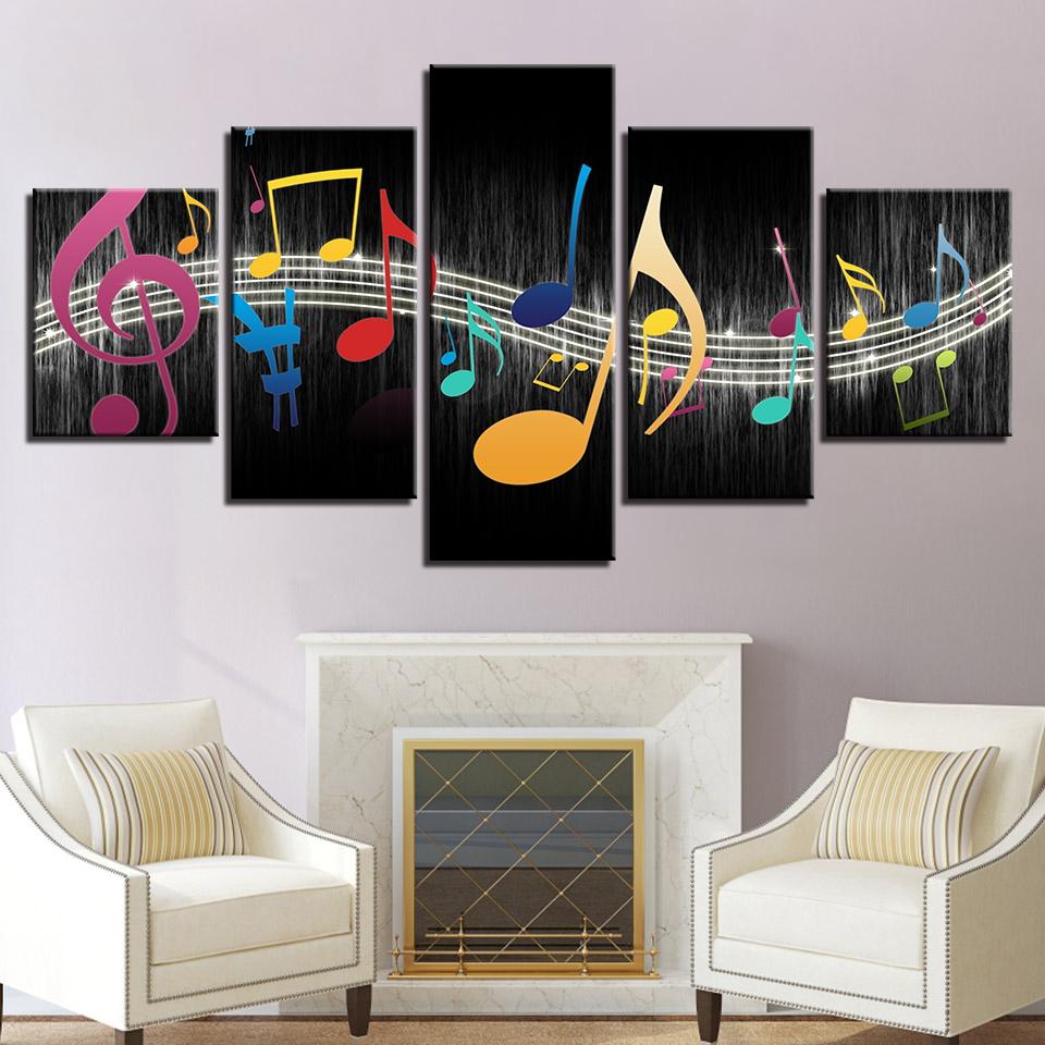 Framed 5 Panels - Music