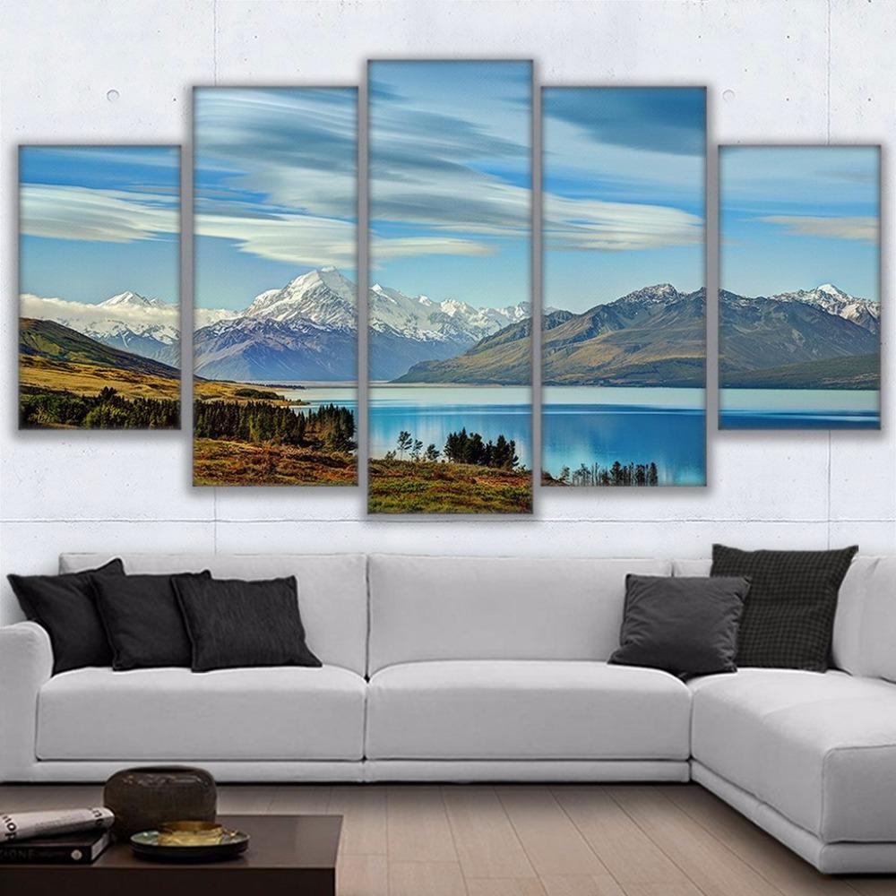 Framed 5 Panels - Landscape