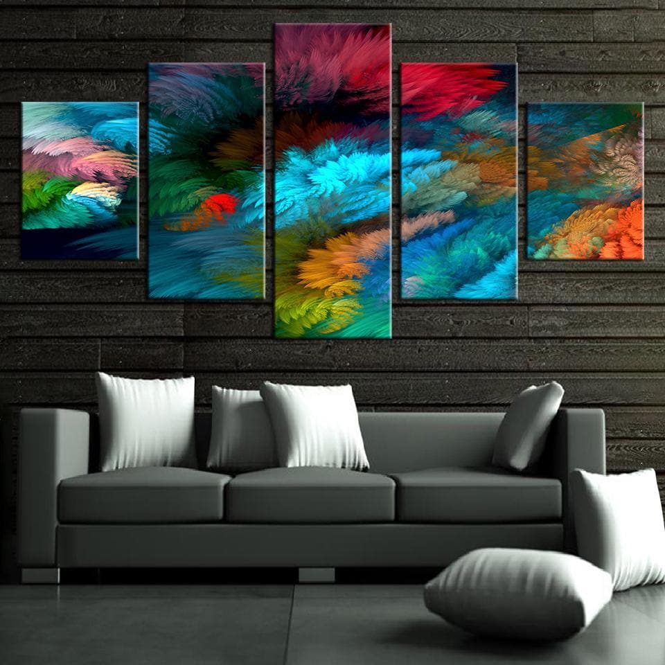 Framed 5 Panels - Abstract