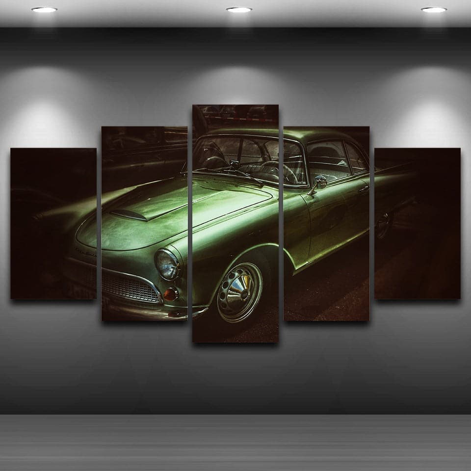 Framed 5 Panels - Classic Car