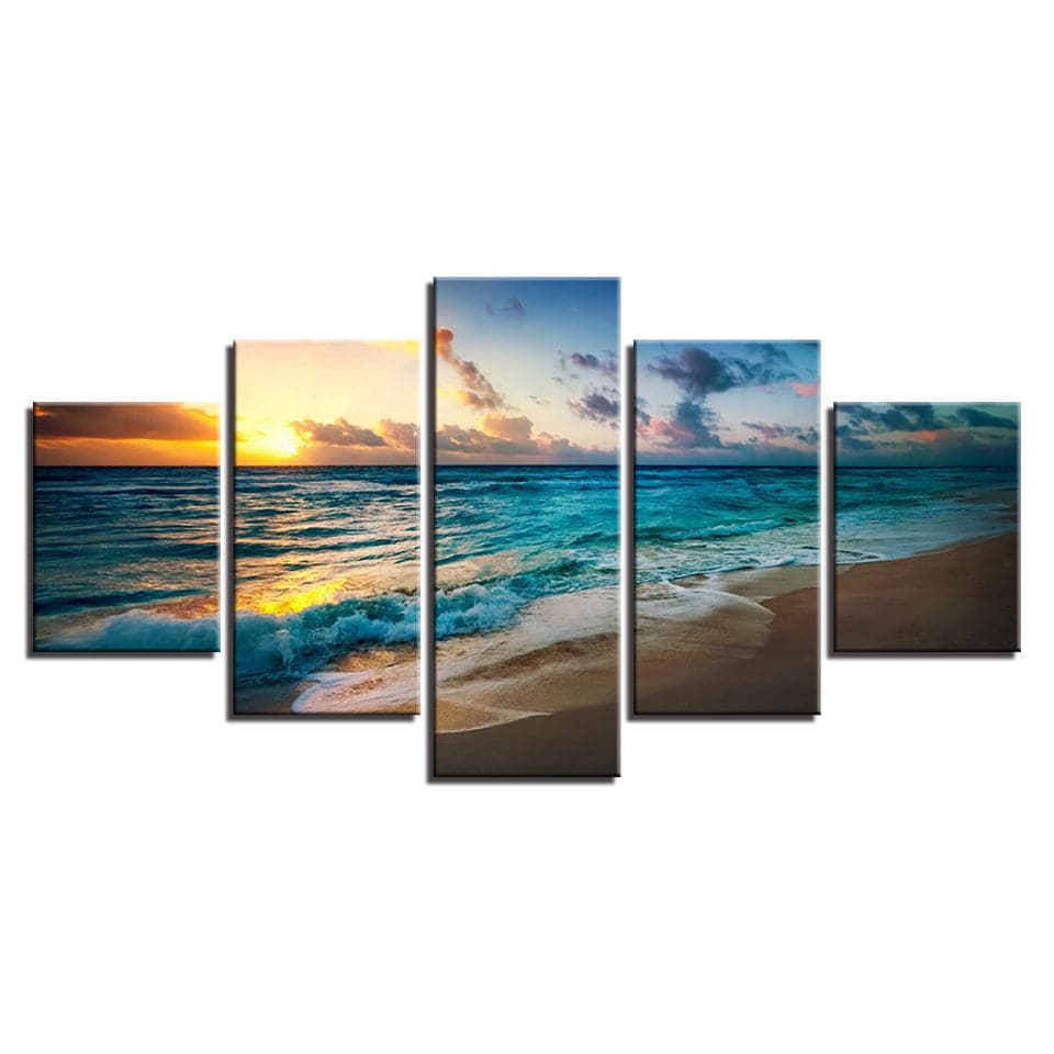 Framed 5 Panels - Seascape