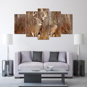 Framed 5 Panels - Deer