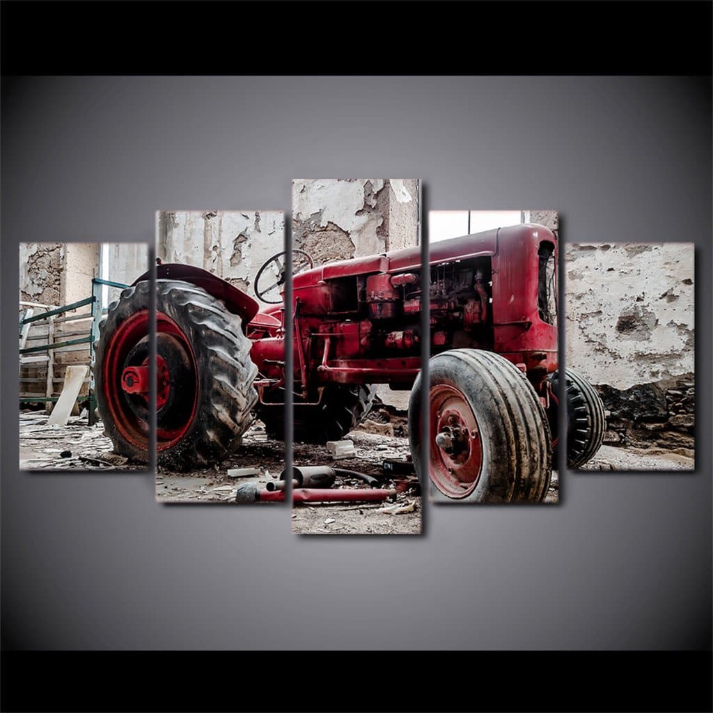 Framed 5 Panels - Tractor