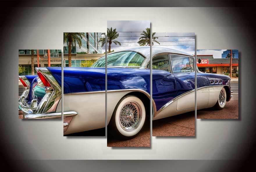 Framed 5 Panels - Classic Car