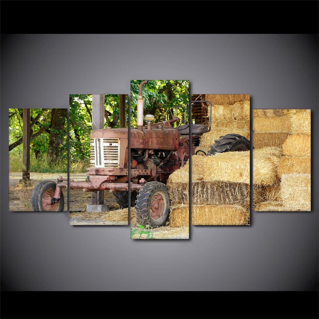 Framed 5 Panels - Tractor