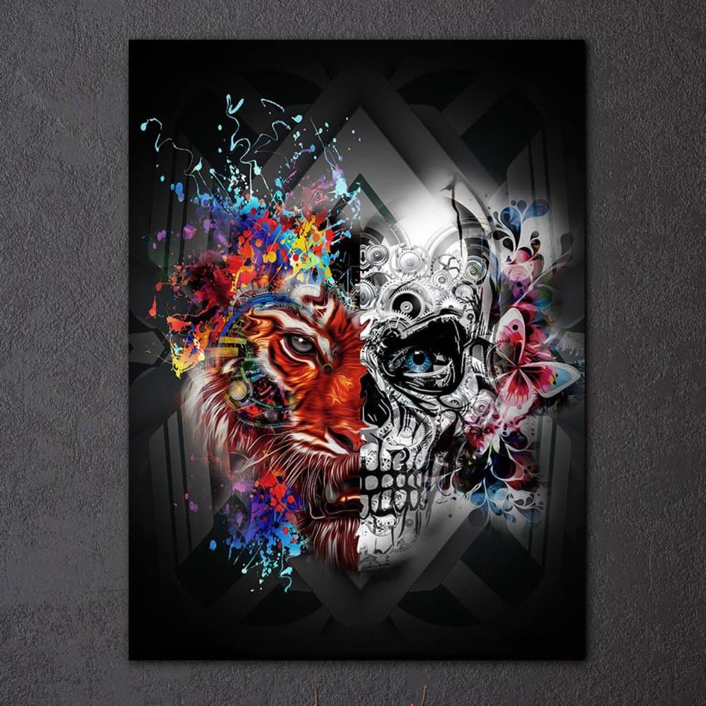 Framed 1 Panel - Skull