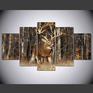 Framed 5 Panels - Deer