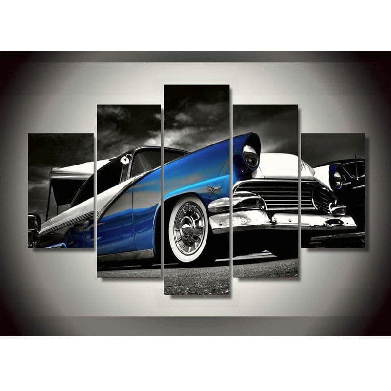 Framed 5 Panels - Classic Car