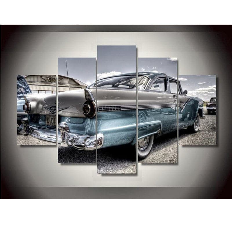 Framed 5 Panels - Classic Car