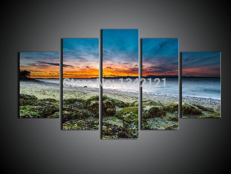 Framed 5 Panels - Landscape