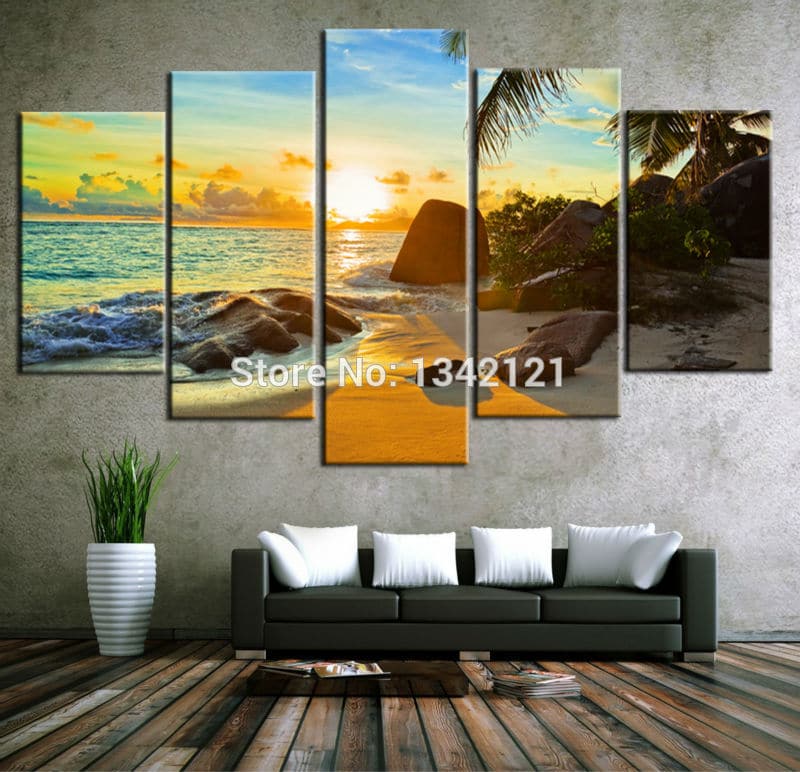 Framed 5 Panels - Landscape