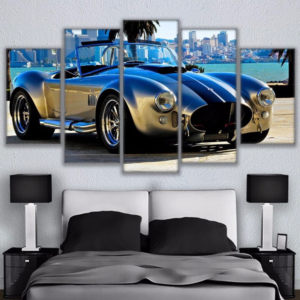 Framed 5 Panels - Classic Car