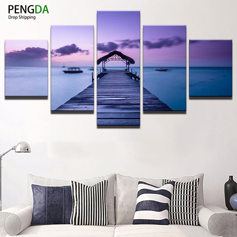 Framed 5 Panels - Landscape