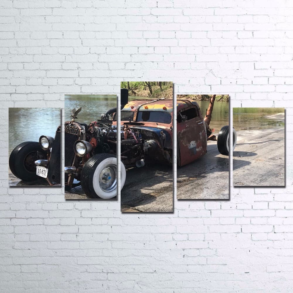 Framed 5 Panels - Classic Car