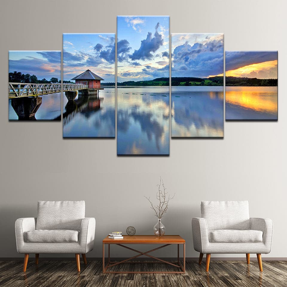 Framed 5 Panels - Landscape