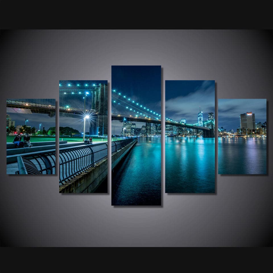 Framed 5 Panels - Landscape