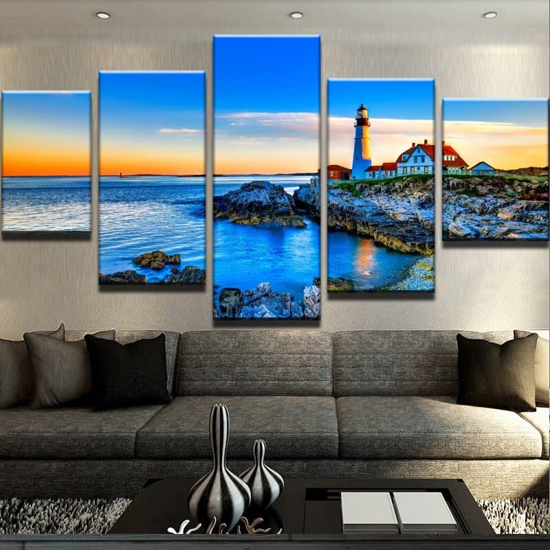 Framed 5 Panels - Landscape