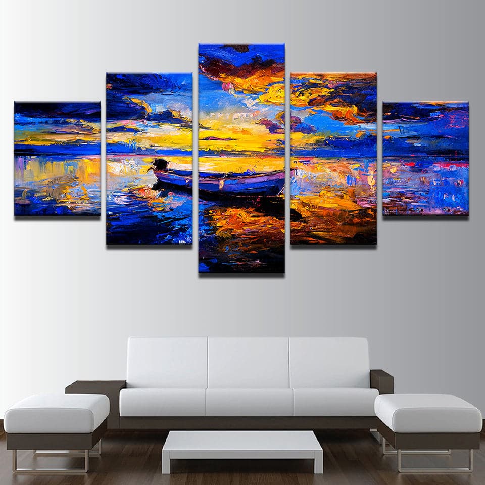 Framed 5 Panels - Landscape